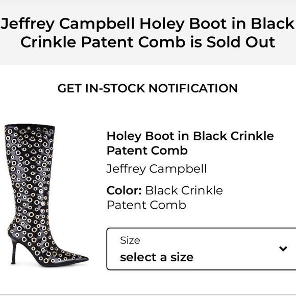 Jefferey Canpbell Holey Boots Gold / Silver - Picture 5 of 8